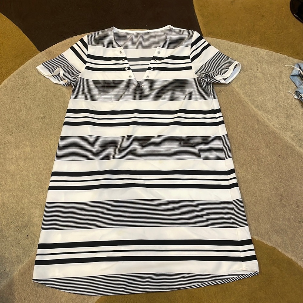 Black and white long dress